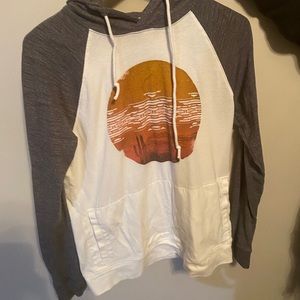 Urban Pipeline White and Grey Hoodie